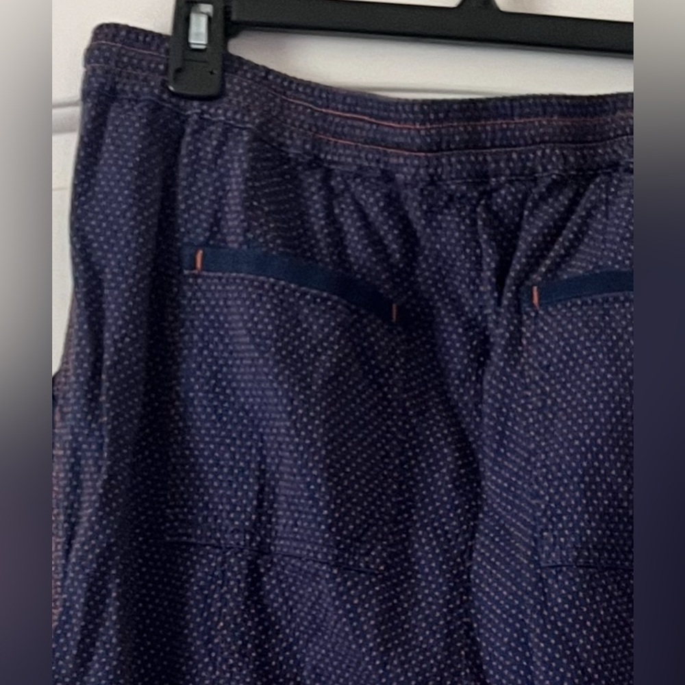 Anthropologie Medium Dylan Speckled Jogger Pant Navy Blue Orange High Rise Women - Picture 7 of 7